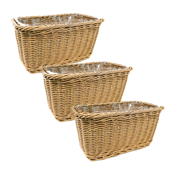 Bay Isle Home Resin Wicker Rectangle Storage Baskets Wayfair Canada